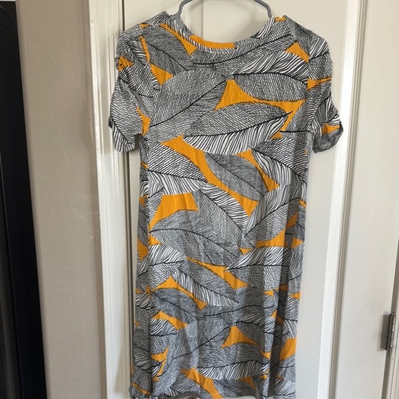 LOFT Orange Gold Puff Sleeve Mini Dress / C32 - Picture 4 of 4